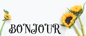 Gif animé bonjour fleurs jaunes